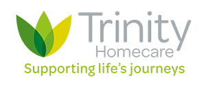 Green logo with the words Trinity homecare